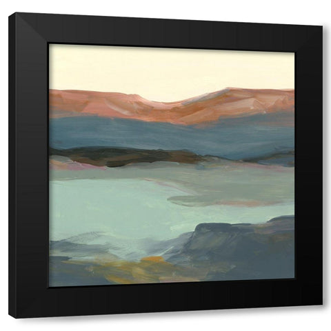 Rolling Bluffs Black Modern Wood Framed Art Print by Robinson, Carol