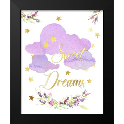 Sweet Dreams Black Modern Wood Framed Art Print by Nan