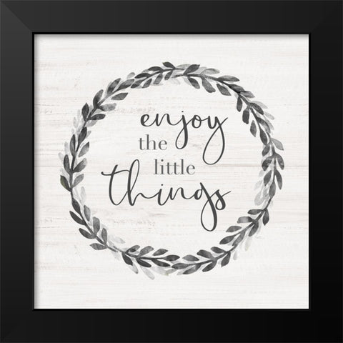 Little Things Black Modern Wood Framed Art Print by Carpentieri, Natalie