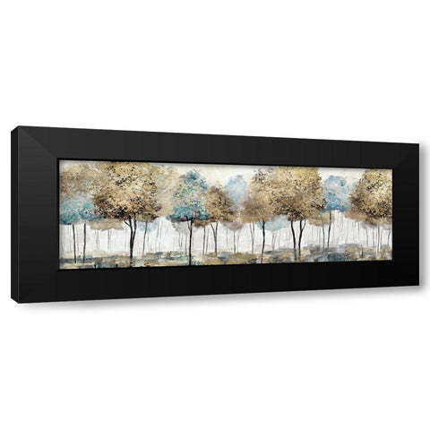 Soft Spring Panoramic Black Modern Wood Framed Art Print by Nan