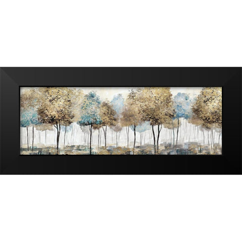 Soft Spring Panoramic Black Modern Wood Framed Art Print by Nan