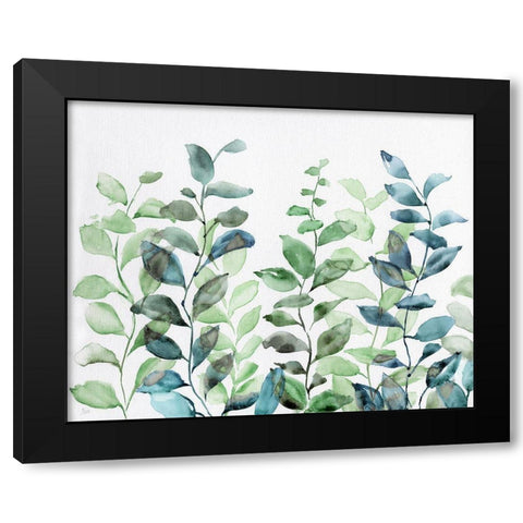 Cascade Black Modern Wood Framed Art Print with Double Matting by Nan