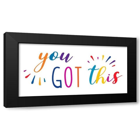 Rainbow Got This Black Modern Wood Framed Art Print by CAD Designs