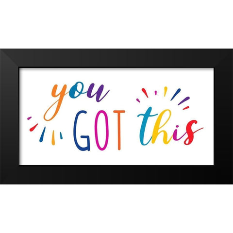Rainbow Got This Black Modern Wood Framed Art Print by CAD Designs