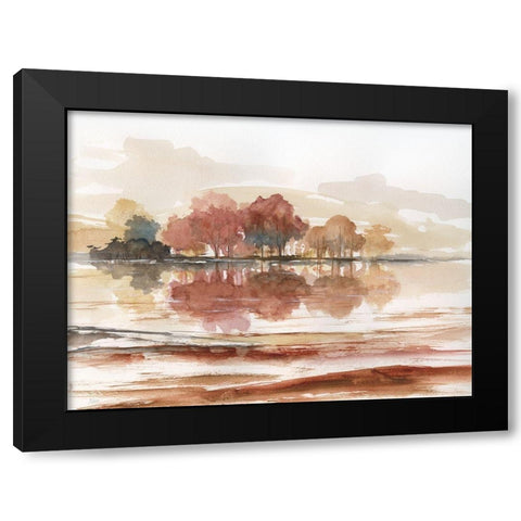 Earthy Dreams Black Modern Wood Framed Art Print by Nan