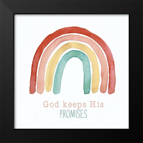 God Keeps Black Modern Wood Framed Art Print by Donovan, Kelly