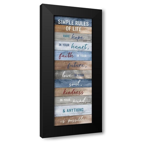 Simple Life Black Modern Wood Framed Art Print with Double Matting by Carpentieri, Natalie