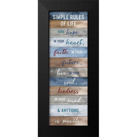 Simple Life Black Modern Wood Framed Art Print by Carpentieri, Natalie