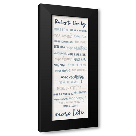 More Love Black Modern Wood Framed Art Print with Double Matting by Carpentieri, Natalie