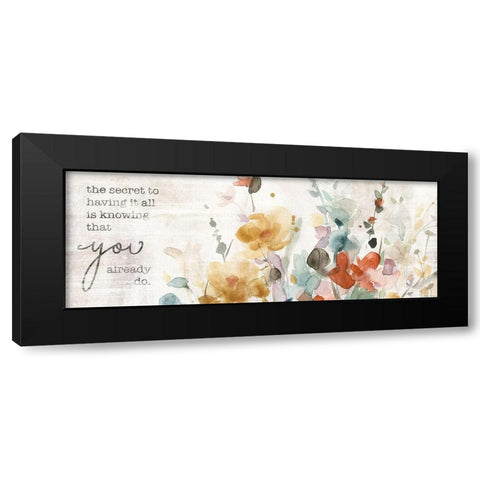 Full Bloom Verse Black Modern Wood Framed Art Print by Robinson, Carol