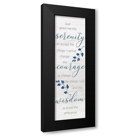 Serenity Black Modern Wood Framed Art Print with Double Matting by Santiago, Daniela