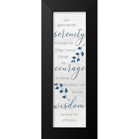 Serenity Black Modern Wood Framed Art Print by Santiago, Daniela