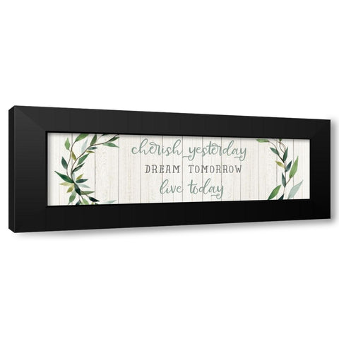 Live Today Black Modern Wood Framed Art Print with Double Matting by Robinson, Carol