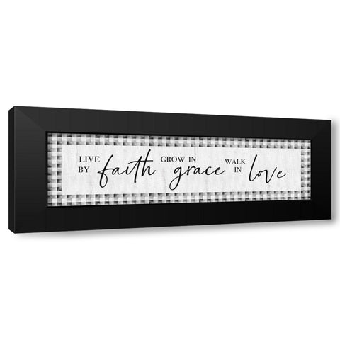 Live by Faith Black Modern Wood Framed Art Print with Double Matting by Carpentieri, Natalie