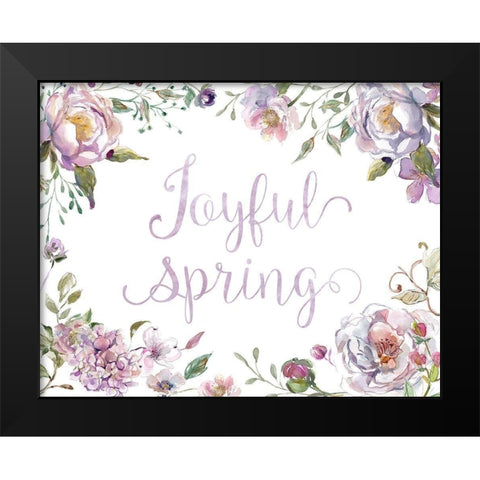 Joyful Spring Black Modern Wood Framed Art Print by Robinson, Carol