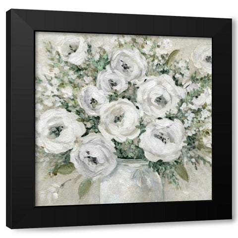 Simply Soft Black Modern Wood Framed Art Print with Double Matting by Robinson, Carol