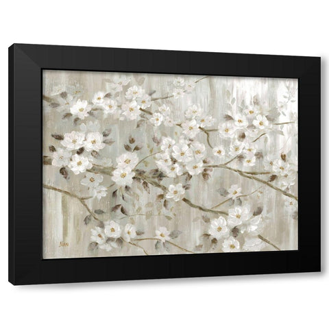 Neutral Spring Black Modern Wood Framed Art Print with Double Matting by Nan