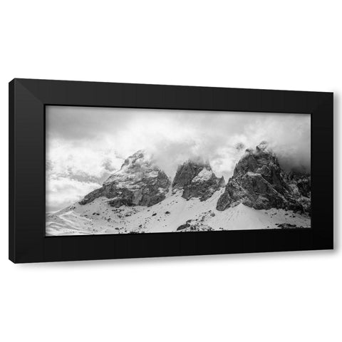 Dolomites Black Modern Wood Framed Art Print by Van de Goor, Lars