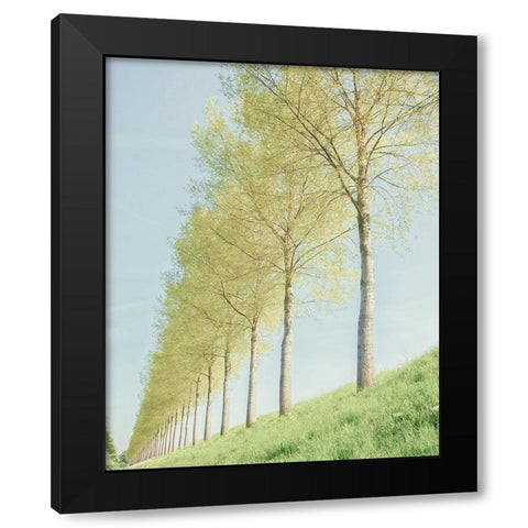 Endless Black Modern Wood Framed Art Print with Double Matting by Van de Goor, Lars