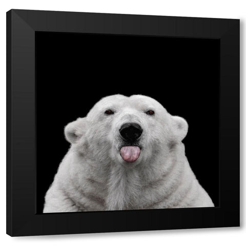 Nothing Personal Black Modern Wood Framed Art Print with Double Matting by Van de Goor, Lars