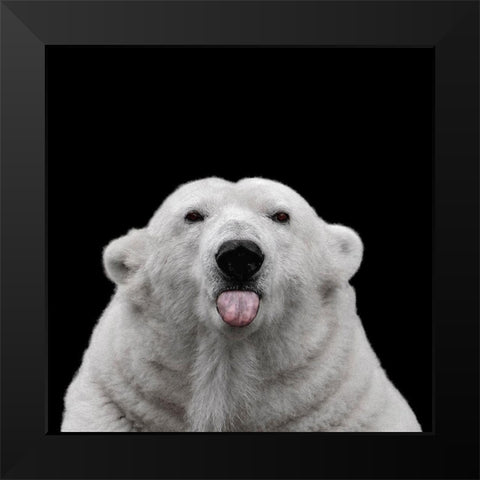 Nothing Personal Black Modern Wood Framed Art Print by Van de Goor, Lars