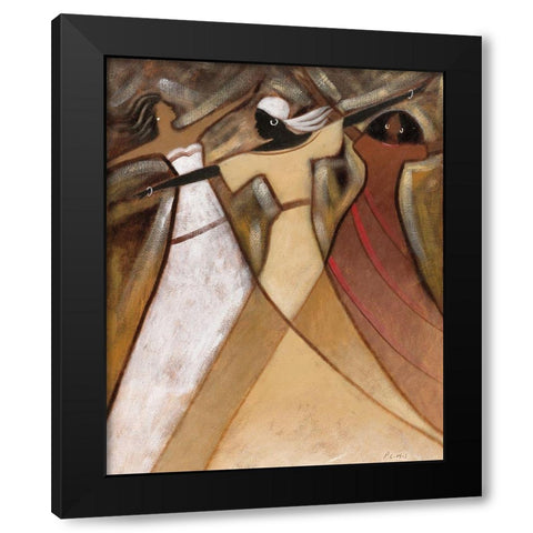 Beauty and Grace I Black Modern Wood Framed Art Print with Double Matting by Hefferan, Rob