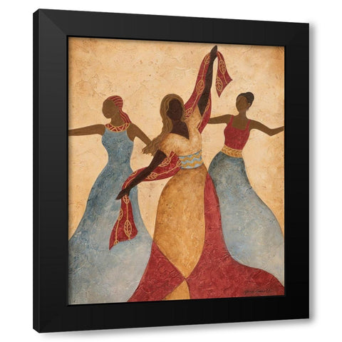 Rhythm and Dance II Black Modern Wood Framed Art Print with Double Matting by Carroll, Jane