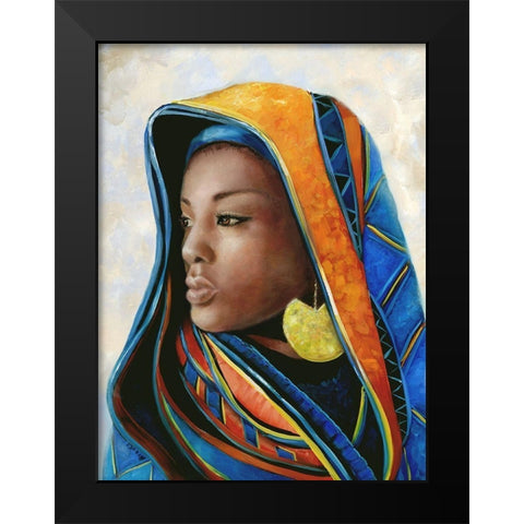 Soulful Beauty II Black Modern Wood Framed Art Print by Brooks, Donna