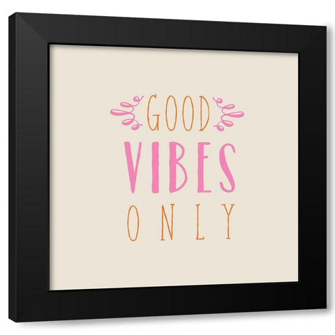 Retro Vibes Black Modern Wood Framed Art Print by Murray, Amanda