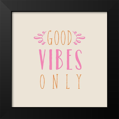 Retro Vibes Black Modern Wood Framed Art Print by Murray, Amanda