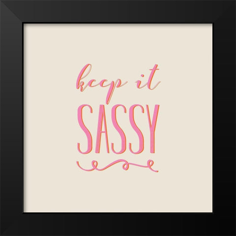 Retro Sassy Black Modern Wood Framed Art Print by Murray, Amanda