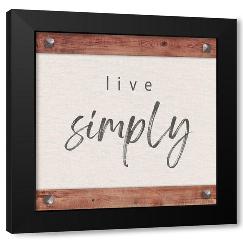 Simply Black Modern Wood Framed Art Print by Murray, Amanda