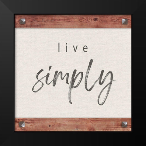 Simply Black Modern Wood Framed Art Print by Murray, Amanda