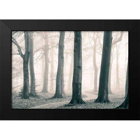 A Sunday Walk Black Modern Wood Framed Art Print by Van de Goor, Lars