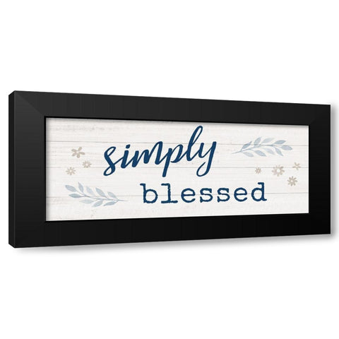 Simply Blessed Black Modern Wood Framed Art Print by Carpentieri, Natalie