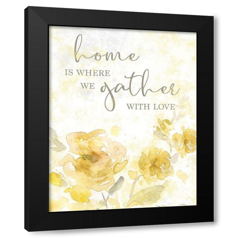 Gather with Love Black Modern Wood Framed Art Print by Robinson, Carol