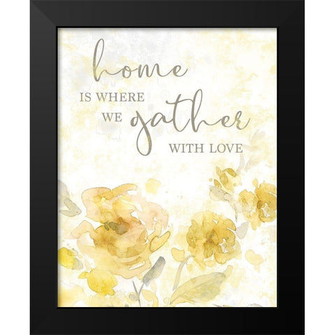 Gather with Love Black Modern Wood Framed Art Print by Robinson, Carol