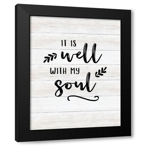 With my Soul Black Modern Wood Framed Art Print by CAD Designs