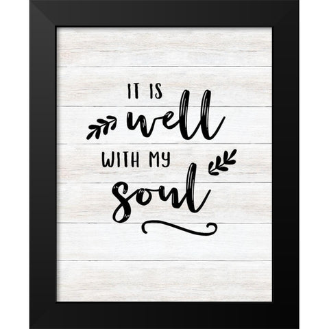 With my Soul Black Modern Wood Framed Art Print by CAD Designs