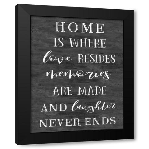 Love Resides Black Modern Wood Framed Art Print with Double Matting by Carpentieri, Natalie
