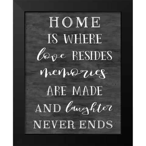 Love Resides Black Modern Wood Framed Art Print by Carpentieri, Natalie