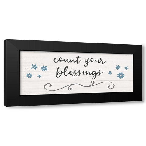 Count Blessings Black Modern Wood Framed Art Print by Carpentieri, Natalie