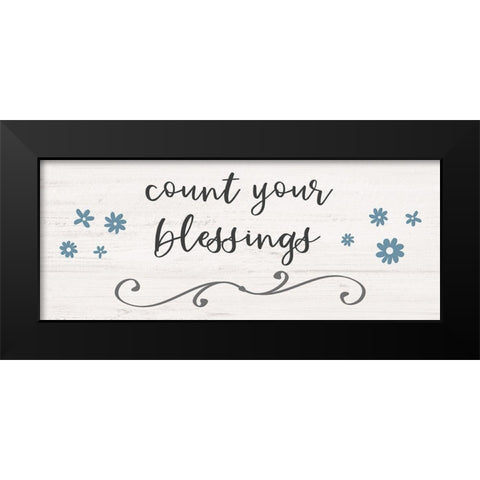 Count Blessings Black Modern Wood Framed Art Print by Carpentieri, Natalie