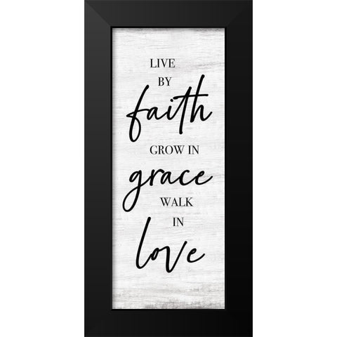 Walk in Love Black Modern Wood Framed Art Print by Carpentieri, Natalie