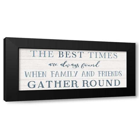 Family and Friends Gather Black Modern Wood Framed Art Print with Double Matting by Carpentieri, Natalie