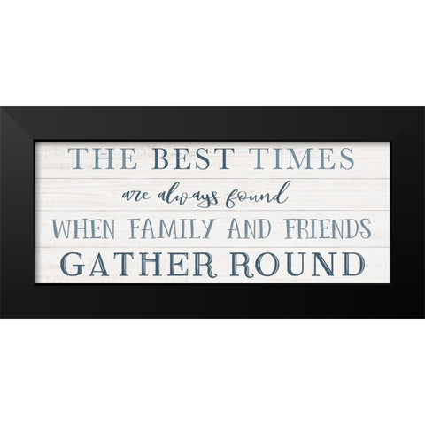 Family and Friends Gather Black Modern Wood Framed Art Print by Carpentieri, Natalie