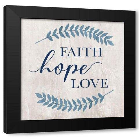 Cobalt Faith Black Modern Wood Framed Art Print by Knutsen, Conrad