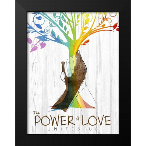 Power of Love Black Modern Wood Framed Art Print by Donovan, Kelly