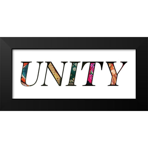 United Black Modern Wood Framed Art Print by Santiago, Daniela