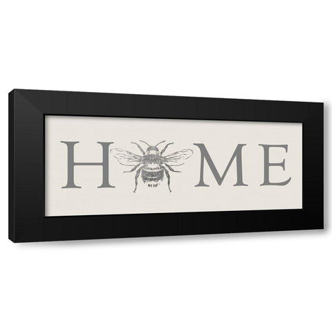 Bee Home Black Modern Wood Framed Art Print with Double Matting by Santiago, Daniela